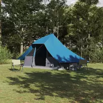 Tipi palapinė su stogu Mėlyna 364 x 281 x 257 cm tafta