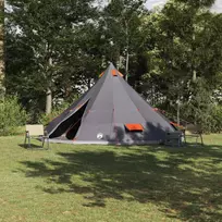 Tipi palapinė Pilka ir oranžinė 560 x 560 x 300 cm tafta