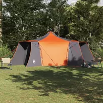 Tipi palapinė Pilka ir oranžinė 492 x 492 x 275 cm tafta