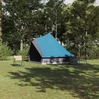 Tipi palapinė su stogu Mėlyna 400 x 346 x 250 cm tafta