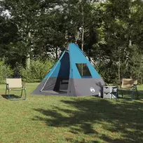 Tipi palapinė su stogu Mėlyna 383 x 338 x 217 cm tafta