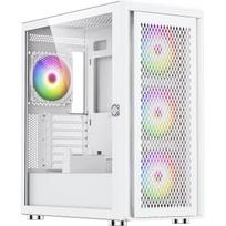 Silentware Air 100 AIR100WHITE, kompiuterio korpusas, baltas, Extended ATX, grūdintas stiklas, 2x USB 3.0, 4 ventiliatoriai