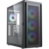 Silentware Kompiuterio korpusas AIR100BLACK, E-ATX, 2x USB 3.0, 4 ventiliatoriai, grūdintas stiklas, juoda, 360mm radiatorius