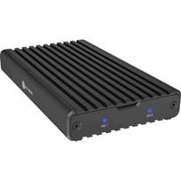 ICY BOX IB-2817M-C32, drive enclosure black, 2 bay enclosure for M.2 NVMe via USB 3.2 Gen 2x2 Type-C