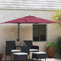 Sodo skėtis Bordo raudona 248,5 x 247,5 x 160 cm