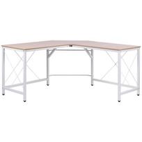Rašomasis stalas L formos Pigu Kampinis 150x150x76 cm medienos ir metalo