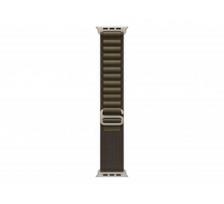 APPLE 49mm Dark Olive Alpine Loop - Small - Natural Titanium Finish | Apple