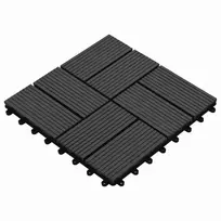 Terasinė Plytelė 11 pcs Juoda 30 x 30 cm MPK