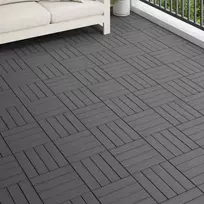 Terasinė Plytelė 3D dizainas 11 pcs Juodas 30 x 30 cm MPK