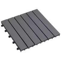 Terasinė Plytelė 10 pcs Pilka 30 x 30 cm