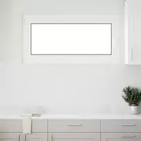 Požeminio lango RISOR 120 x 60 cm PVC ir stiklas Balta