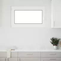 Požeminio lango RISOR 100 x 60 cm PVC ir stiklas Balta