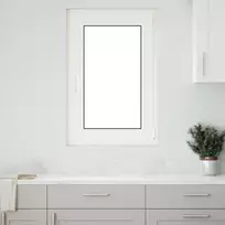 Požeminio lango RISOR 60 x 90 cm PVC ir stiklas Balta