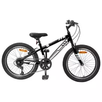 Kalnų Dviratis 20 Colių 6-Speed 5-8 metų amžiaus Juoda