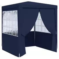 Proginė palapinė su šoninėmis sienomis, mėlyna, 2x2m, 90g/m²