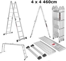 Kraft&Dele 4x4 kopėčios, 460 cm, daugiafunkcinės su sulankstoma platforma