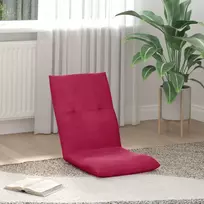 Reguliuojamas grindų fotelis Vyno raudona Aksomas