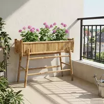 Sodo vazonas su laikikliu Natūrali 100 x 38 x 74 cm Bambukas
