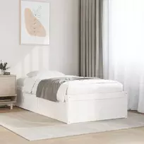 Lovos rėmas be čiužinio, balta, 90x190cm, pušies masyvas