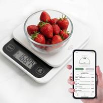 Virtuvinės svarstyklės Išmaniosios virtuvinės svarstyklės su telefono programėle kalorijoms ir maistinėms medžiagoms skaičiuoti KP2048B