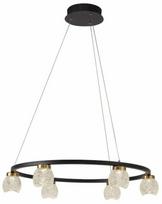 Šviestuvas kabinamas CristalRecord Fany 99-936-30-101, LED, 3000 °K, 6 x 5 W, aukso sp./balta sp. / juoda sp.