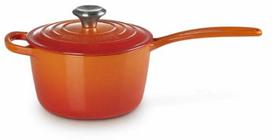 Emaliuotas ketaus puodas Le Creuset, Ø16 cm, 1.5 l, oranžinė sp.