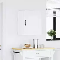 Sieninė virtuvės spintelė, Kalmar, balta, apdirbta mediena