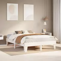 Lovos rėmas be čiužinio, baltas, 140x200cm, pušies masyvas