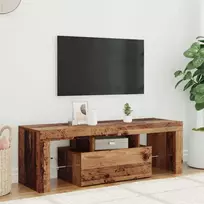 Televizoriaus spintelė su LED, medienos, 120x36,5x40cm, mediena