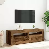 Televizoriaus spintelė su LED, medienos, 120x35x40cm, mediena