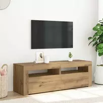 Televizoriaus spintelė su LED, artisano, 120x35x40cm, mediena