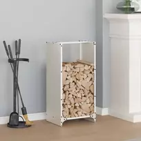 Stovas malkoms, balta, 40x30x80 cm, šaltai valcuotas plienas
