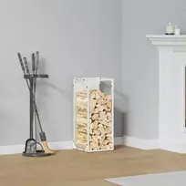 Malkų stovas Baltas 25x25x60 cm Šaltai valcuotas plienas