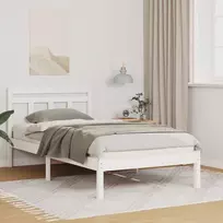 Lovos rėmas Balta 80 x 200 cm Kietos pušies mediena