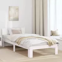Lovos rėmas Balta 80 x 200 cm Kietos pušies mediena