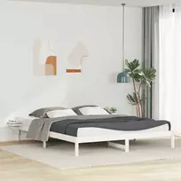 Lovos rėmas su šoninėmis stalelėmis Balta 200 x 220 cm