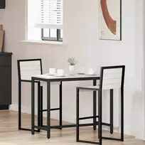 staliuku Balta 100 x 50 x 77 cm Inžinerinė mediena ir plienas