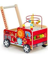 Medinis edukacinis stumdukas su kaladėlėmis Eco Toys Ugniagesiai
