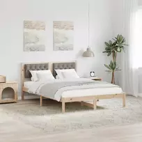 Lovos rėmas Taupe 140 x 200 cm Kietos pušies mediena