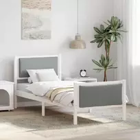 Lovos rėmas su galvūgalio Šviesiai pilka 80 x 200 cm audinys