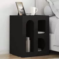 Naktinis staliukas 2 pcs Juoda 40 x 35 x 50 cm Apdirbta mediena