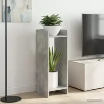 Augalų stovas su lentyna 2 pcs Betono Pilka 30 x 30 x 80 cm
