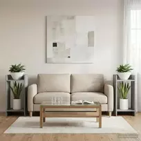 Augalų stovas su lentyna 2 pcs Pilka Sonoma 30 x 30 x 60 cm