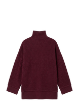 Topshop - Tsrosa Ls High Neck Jumper Knt - Golfas - Burgundiška splava