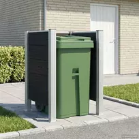 Atliekų konteinerio tvora Pilka 85 x 85 x 115 cm Alavas ir WPC