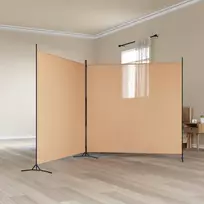 2-Skyrių Kambario Separatorius Smėlio 348 x 180 cm Audinys
