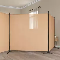 4-skydelis kambario skirstytuvas Smėlio 525 x 180 cm Audinys