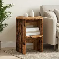 Šoninė spintelė 2 pcs Senas medis Ø40 x 50 cm Dirbtinė mediena