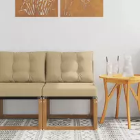Lauko vidurinė sofa Kietas akacijos medis ir tekstilenas