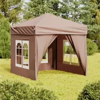 Proginė palapinė su šoninėmis sienomis, taupe, 2x2m